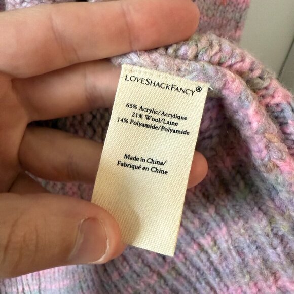 Loveshackfancy Womens Wilford Wool-Blend Boyfriend Cardigan, Pink Size XS - Picture 4 of 5